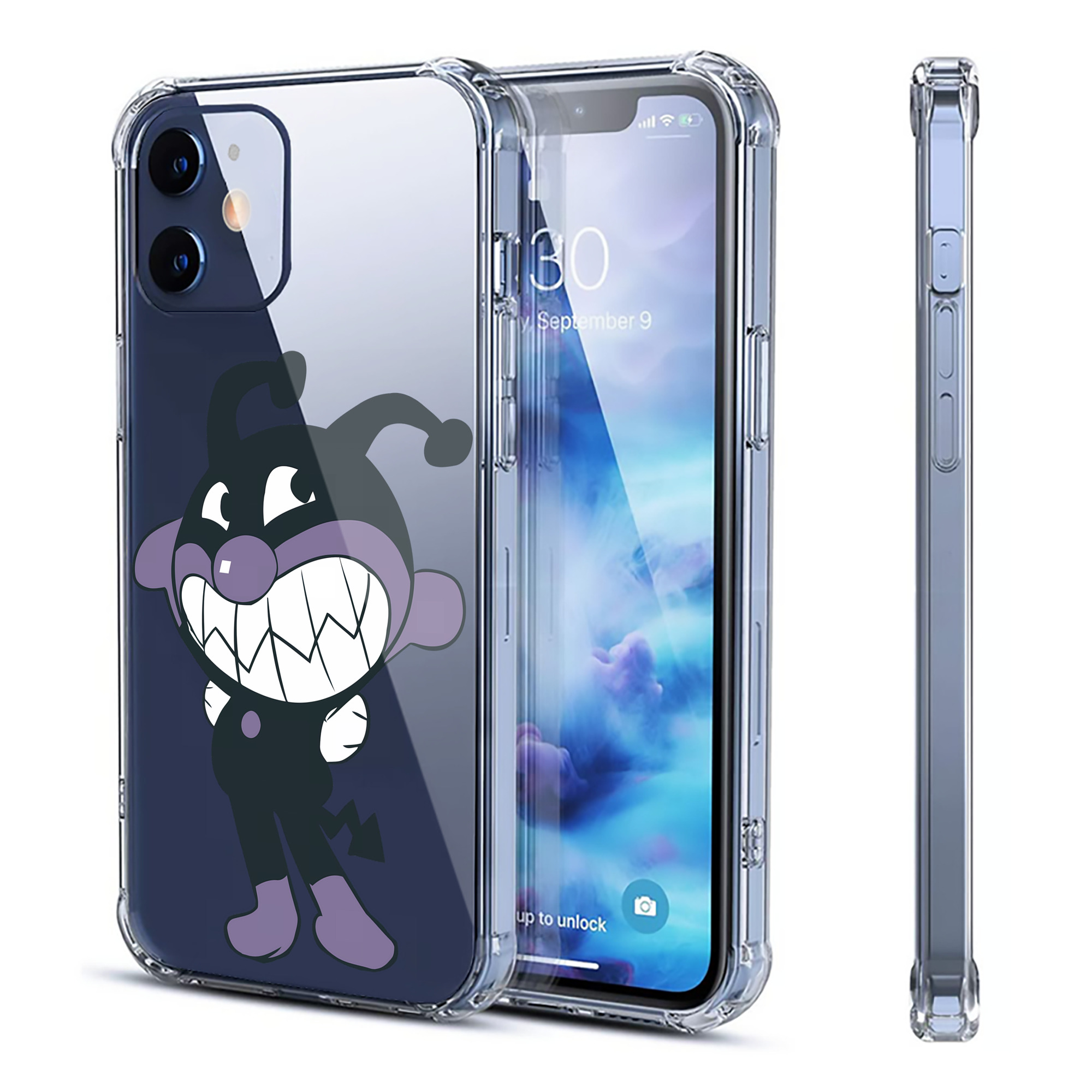 （画像用） アンパンマン Anpanman 【iPhone 12シリーズ対応】透明スマホケース（クリアソフトケース）